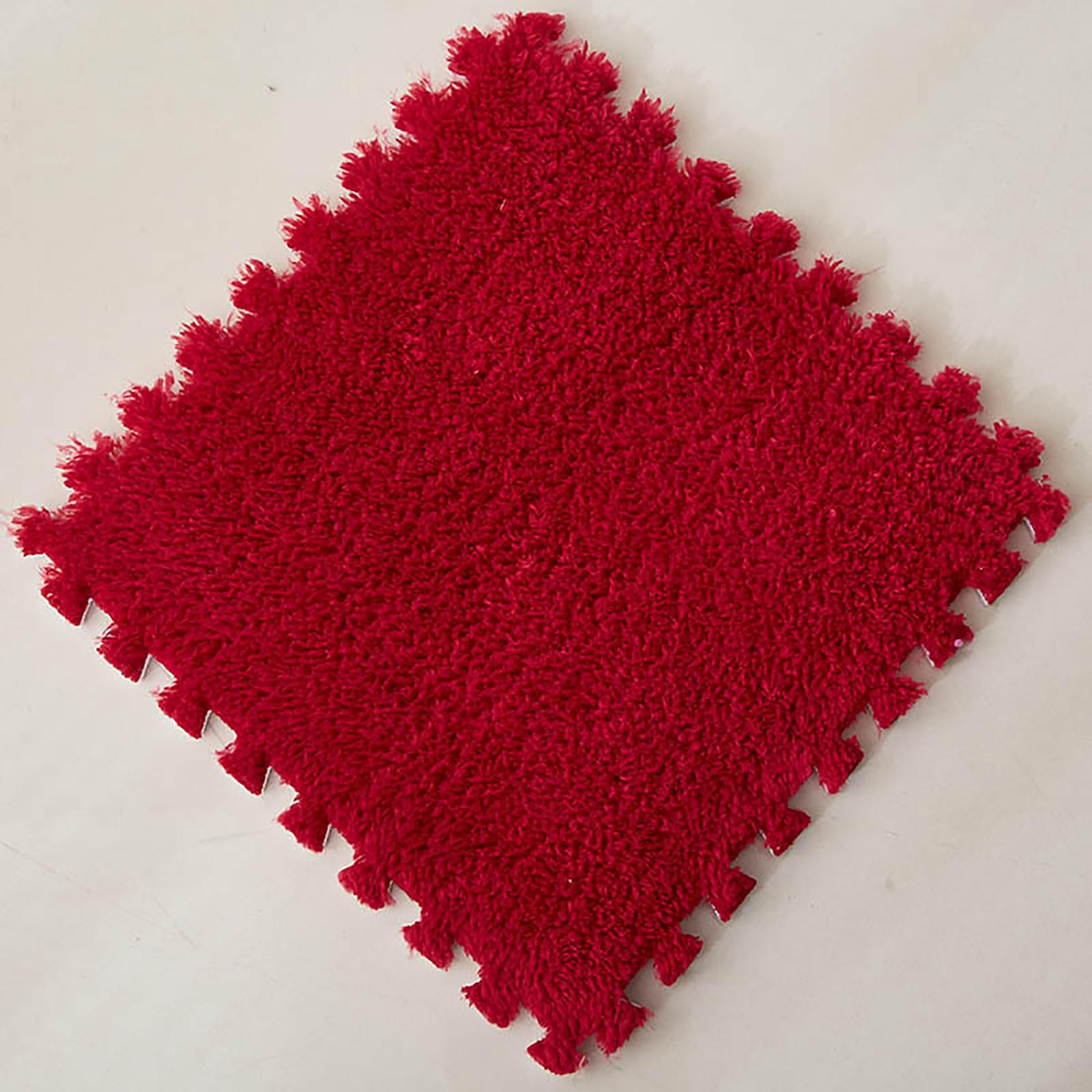 Blueek Kids Carpet Foam Puzzle Mat Velvet Baby Eco Floor, Bedroom Patchwork Floor Mats, Plush Thickened Square Interlocking Floor Mats, Easy Installation 12x12 Inch